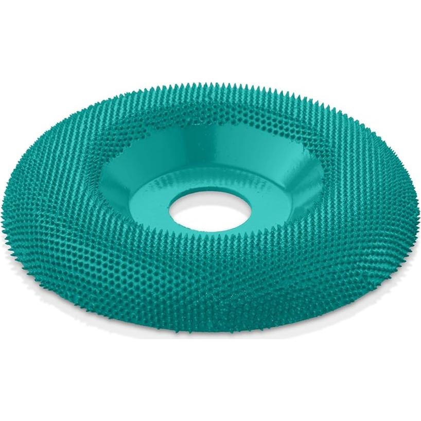 Kutzall Extreme Shaping Dish - Medium, 4-1⁄2" (114.3mm) Dia. X 7⁄8" (22.2mm) Bore - Woodworking Angle Grinder Attachment for DeWalt, Bosch, Milwaukee. Abrasive Tungsten Carbide, DW412X70