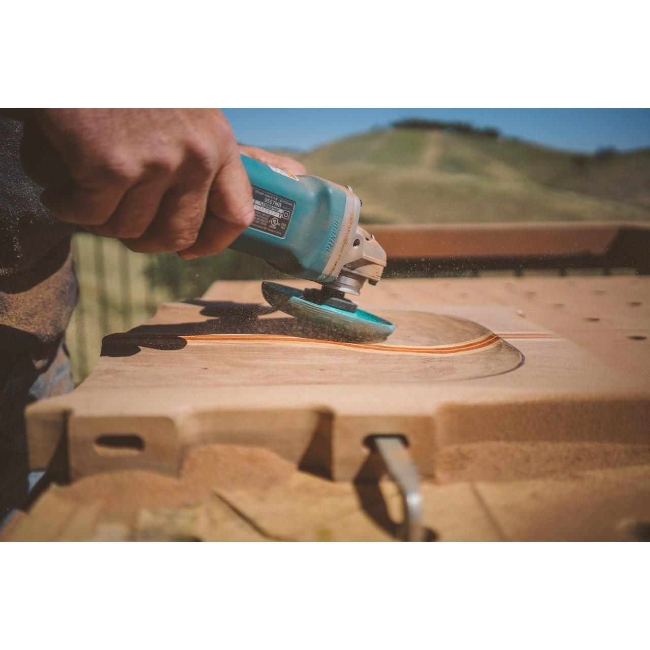 Kutzall Extreme Shaping Dish - Medium, 4-1⁄2" (114.3mm) Dia. X 7⁄8" (22.2mm) Bore - Woodworking Angle Grinder Attachment for DeWalt, Bosch, Milwaukee. Abrasive Tungsten Carbide, DW412X70