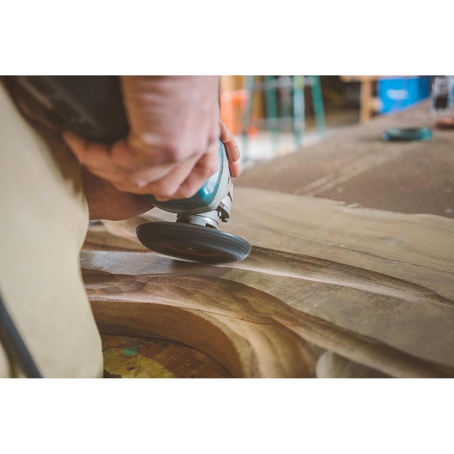 Kutzall Extreme Shaping Dish - Medium, 4-1⁄2" (114.3mm) Dia. X 7⁄8" (22.2mm) Bore - Woodworking Angle Grinder Attachment for DeWalt, Bosch, Milwaukee. Abrasive Tungsten Carbide, DW412X70