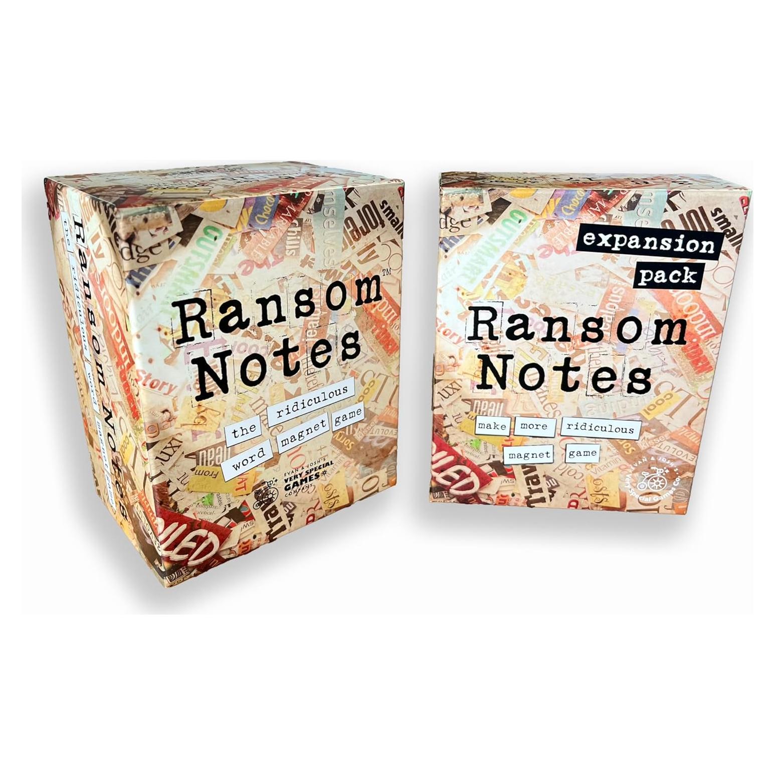 Ransom Notes - The Ridiculous Word Magnet Party Game & Expansion Pack One Bundle, 3+ Players