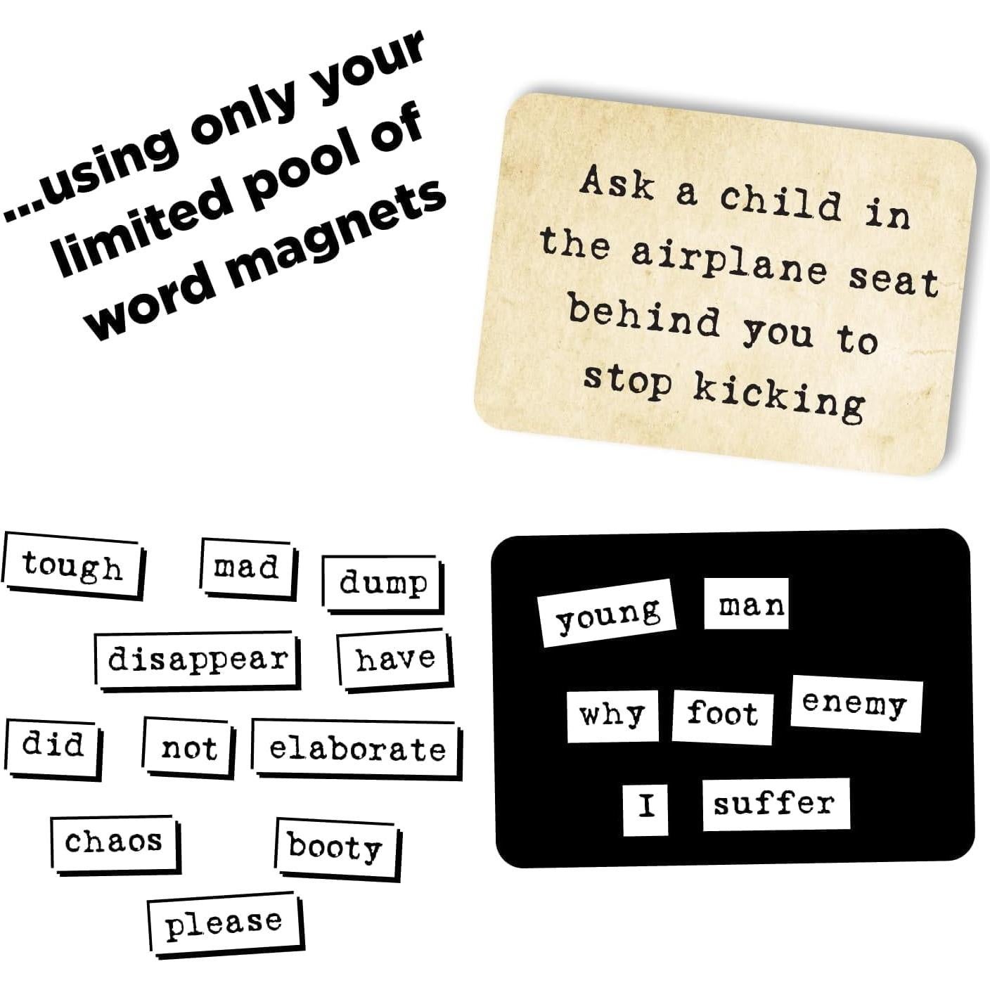 Ransom Notes - The Ridiculous Word Magnet Party Game & Expansion Pack One Bundle, 3+ Players