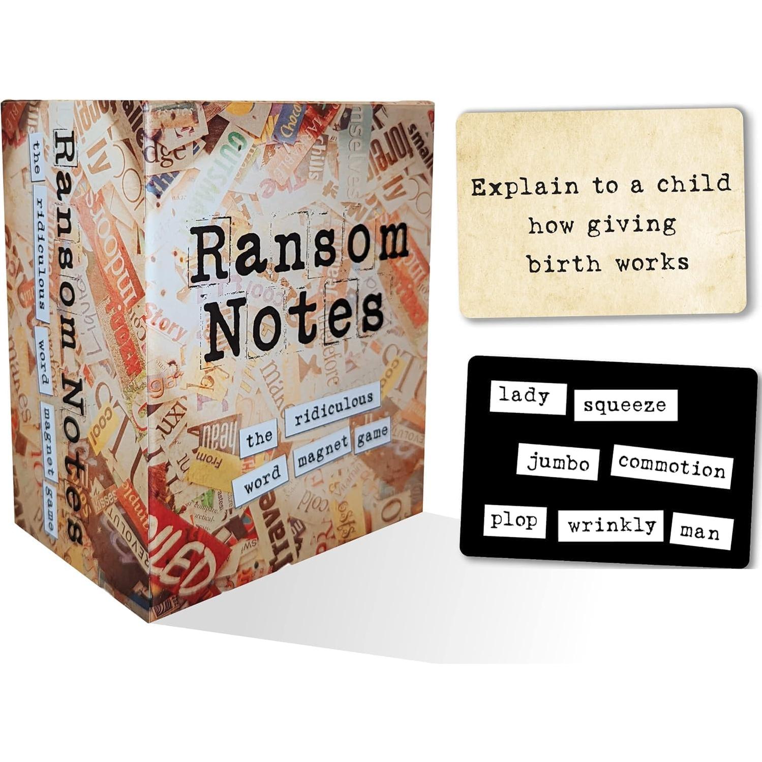 Ransom Notes - The Ridiculous Word Magnet Party Game & Expansion Pack One Bundle, 3+ Players