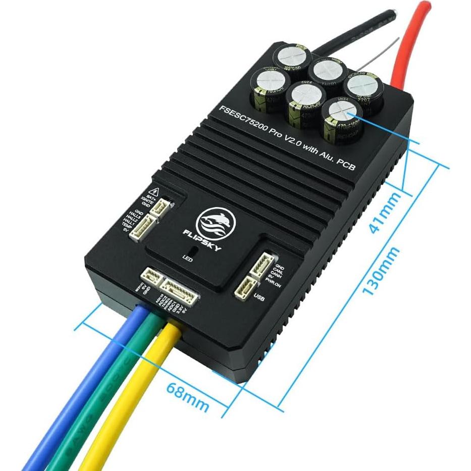 Controlador FLIPSKY 75200 Pro V2.0 para patineta eléctrica