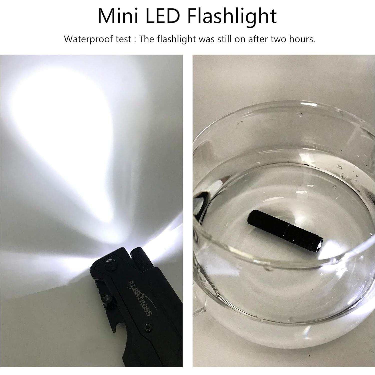 Cuchillo Plegable Táctico ALBATROSS FK001 6-en-1 con Luz LED