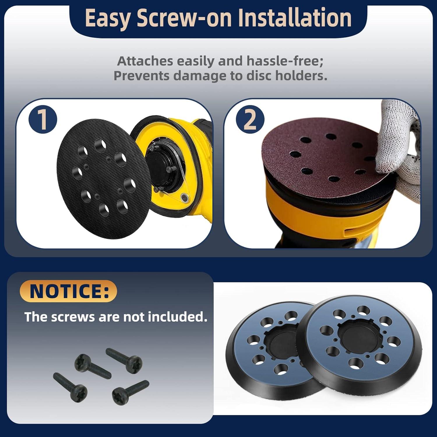 Paquete de 2 almohadillas de lijado Dewalt 5" (12.7 cm) 8 agujeros