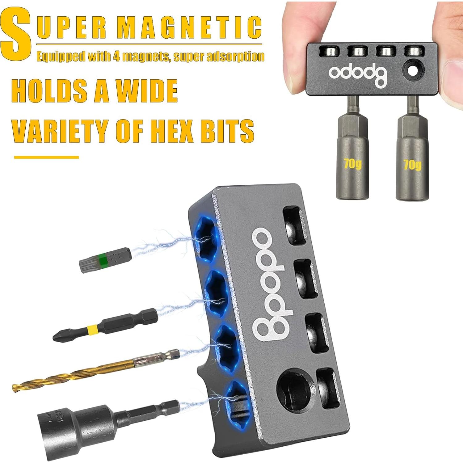 Soporte Magnético para Bits de Taladro Dewalt 1/4" Aluminio