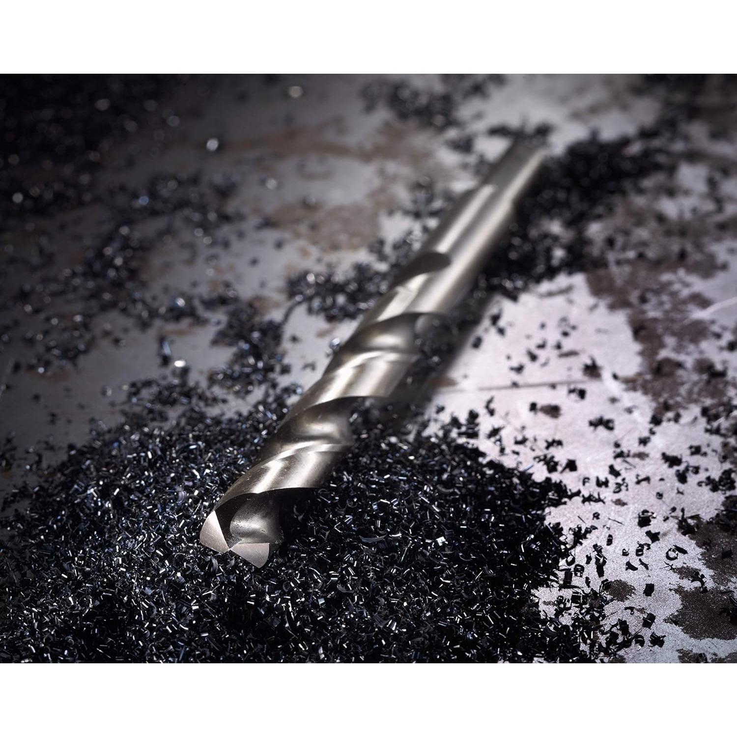 BOSCH CO2131B 1-Piece 1/16 In. x 1-7/8 In. Cobalt M42 Metal Drill Bit with Three-Flat Shank for Drilling Applications in Stainless Steel, Cast Iron, Titanium, Light-Gauge Metal, Aluminum