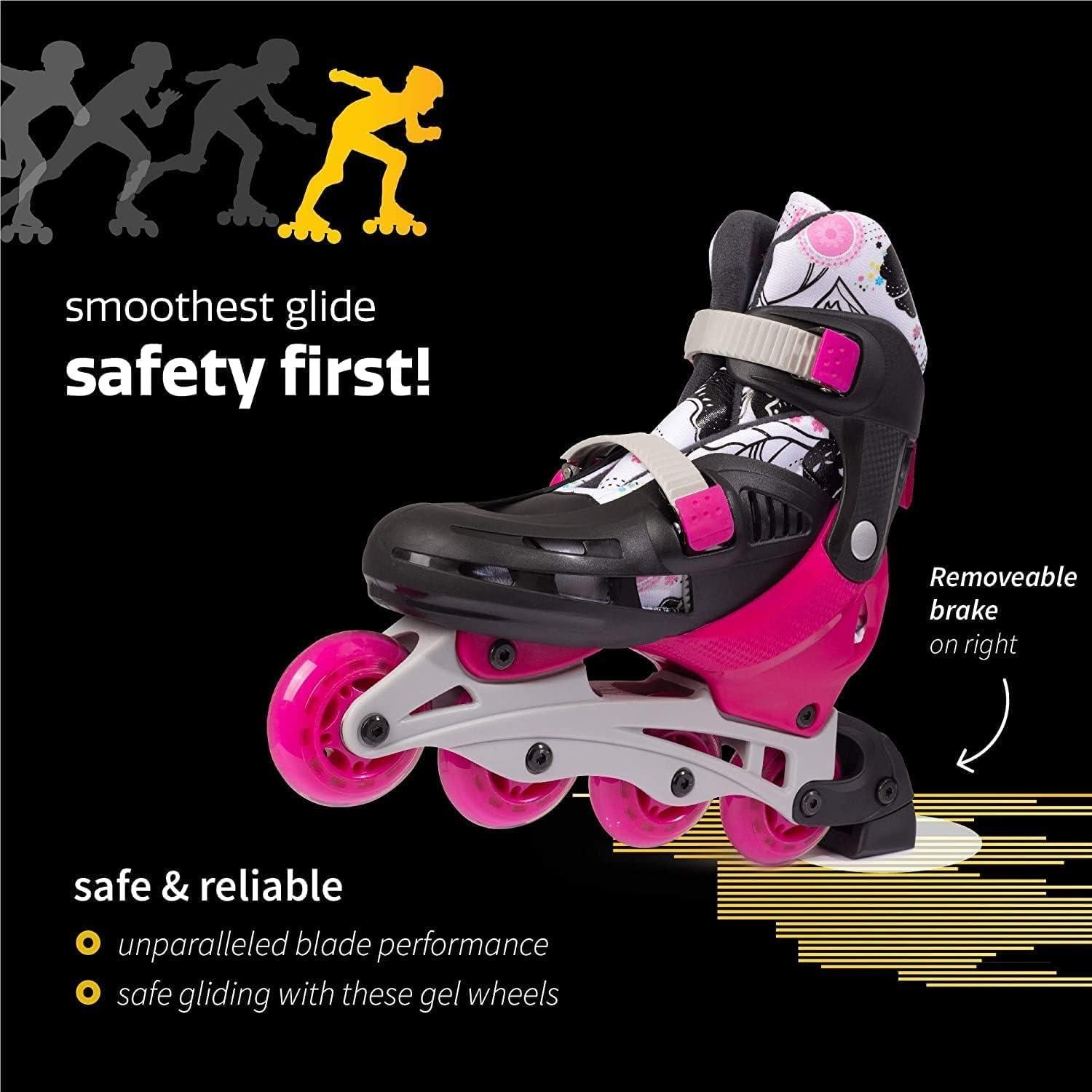 Patines en línea New Bounce Rosa Ajustables 2-5 EU