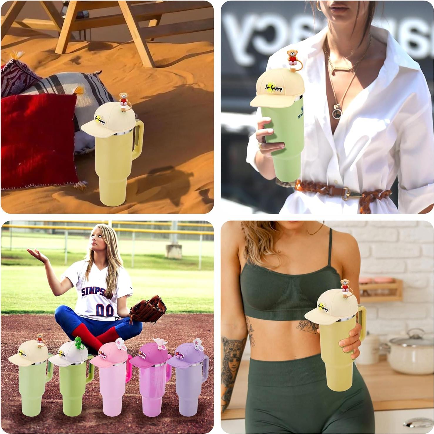 Tapa de Silicona Beige Rhewatin para Taza Stanley 40oz