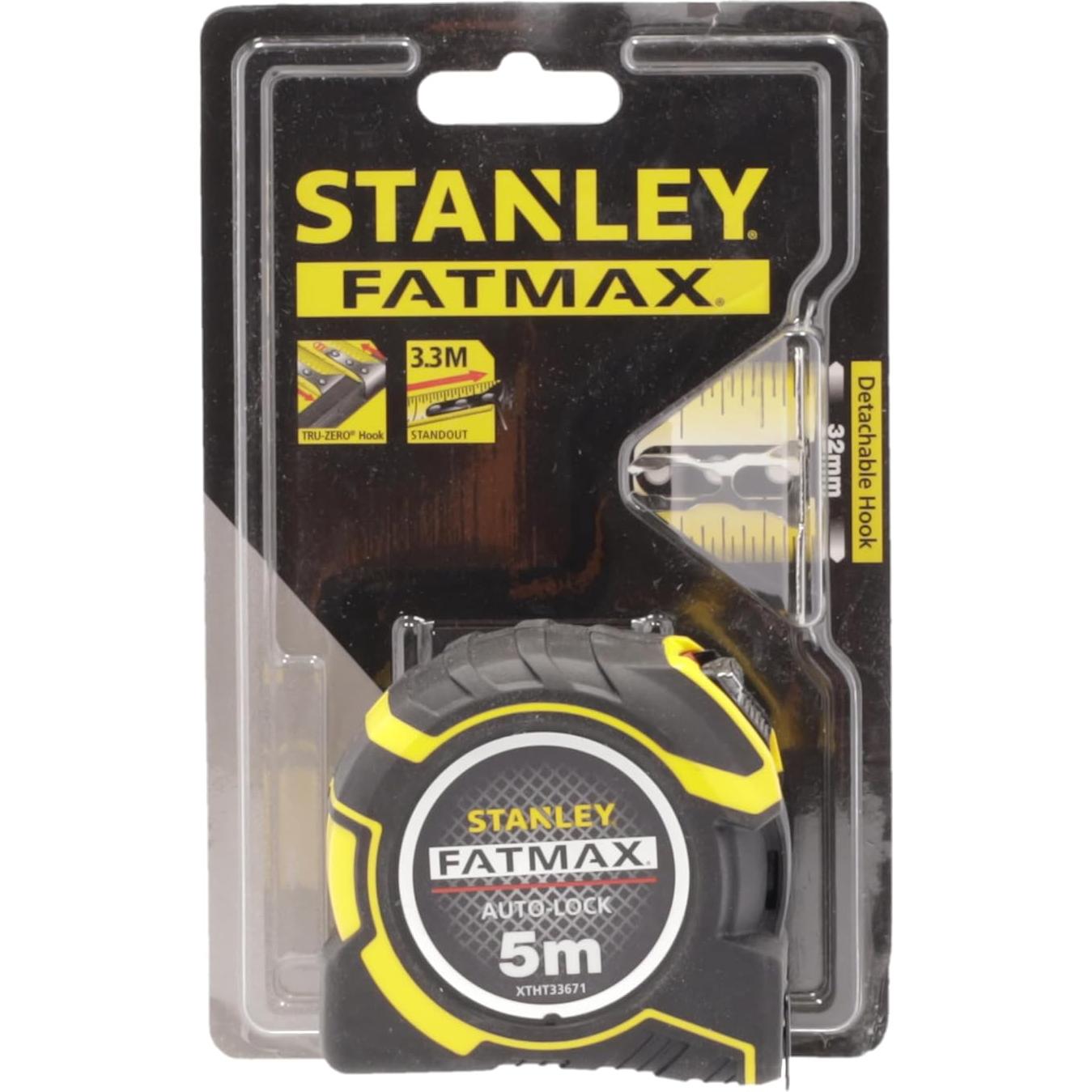 Cinta Métrica STANLEY FATMAX Autolock 5m Amarillo/Negro