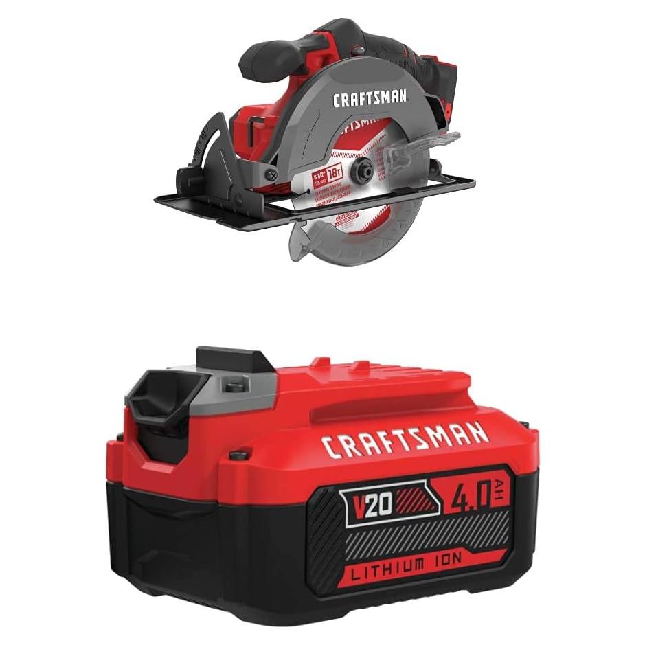 Sierra Circular Inalámbrica Craftsman V20 6.5" 20V 4Ah