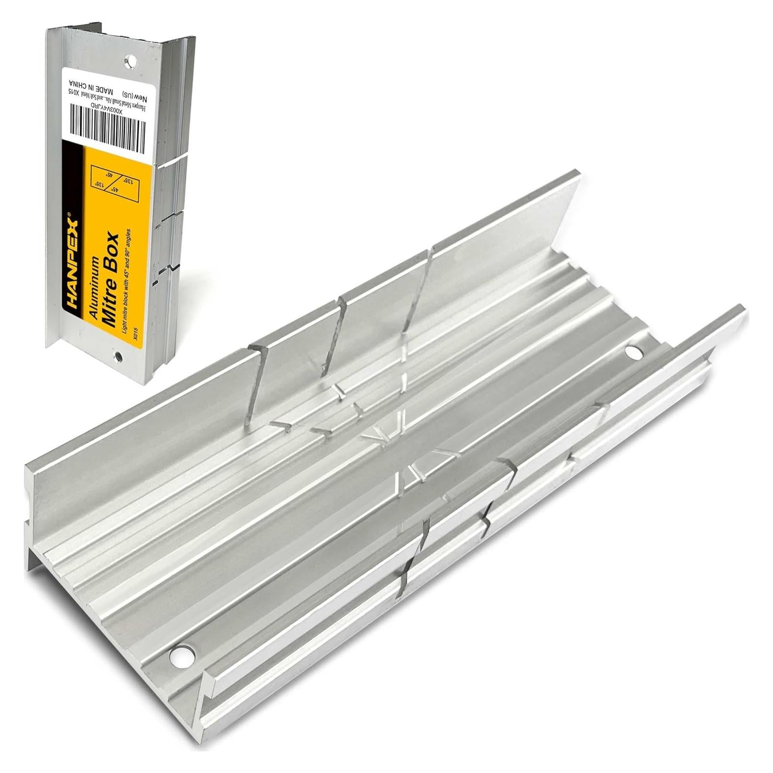 Caja de inglete Hanpex 135 mm de aluminio para cortes precisos