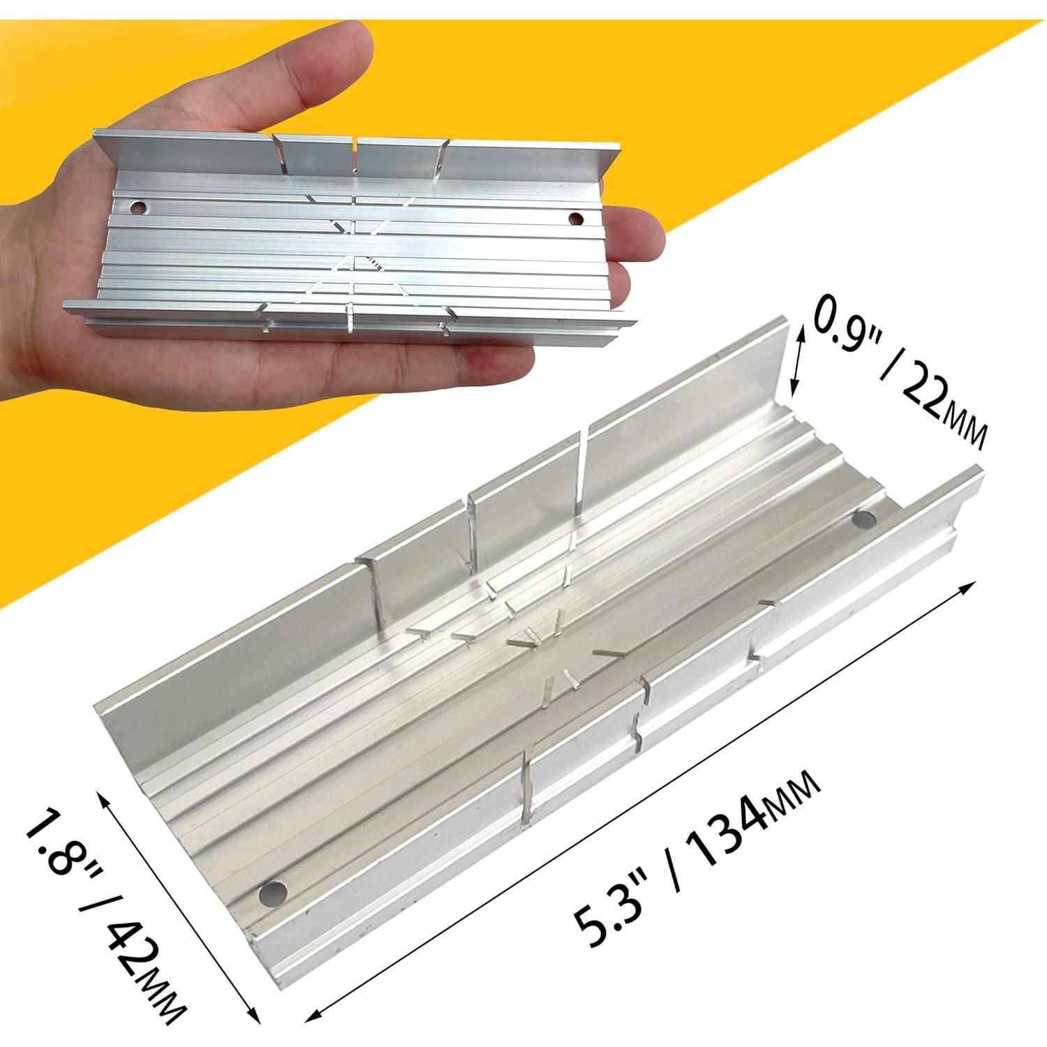 Caja de inglete Hanpex 135 mm de aluminio para cortes precisos