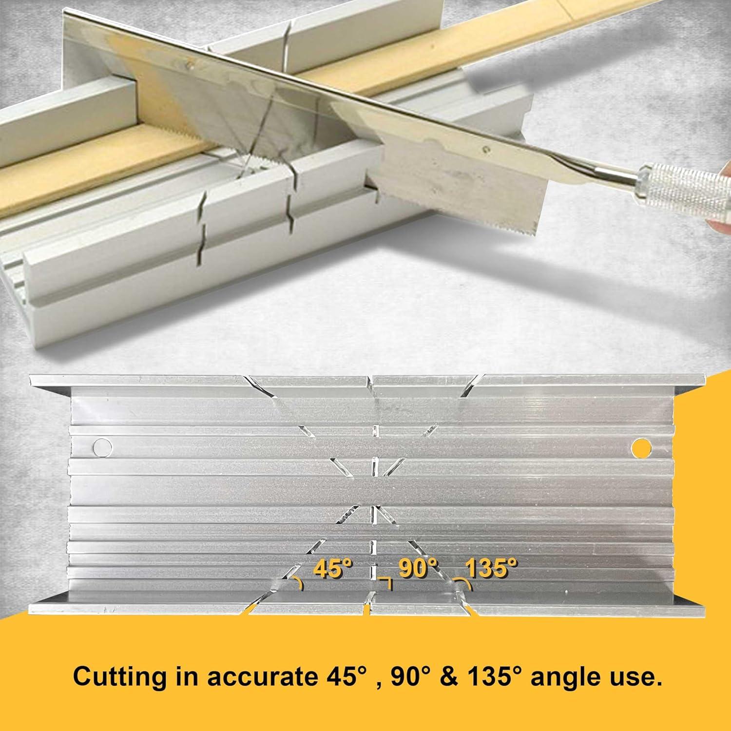 Caja de inglete Hanpex 135 mm de aluminio para cortes precisos
