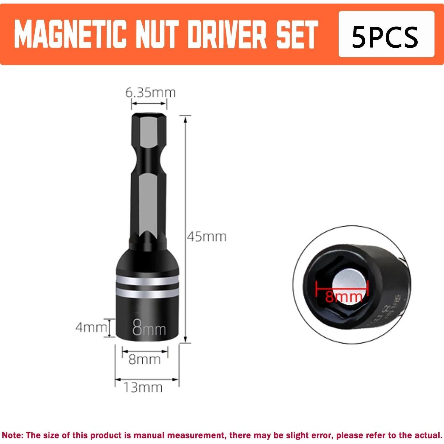 Juego de 5 Piezas de Destornillador de Tuerca XFH 8mm