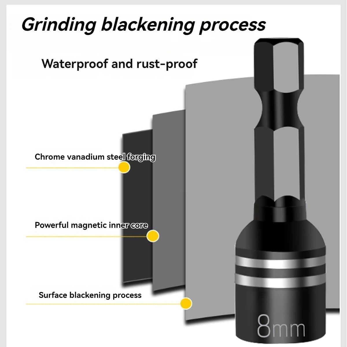 Juego de 5 Piezas de Destornillador de Tuerca XFH 8mm