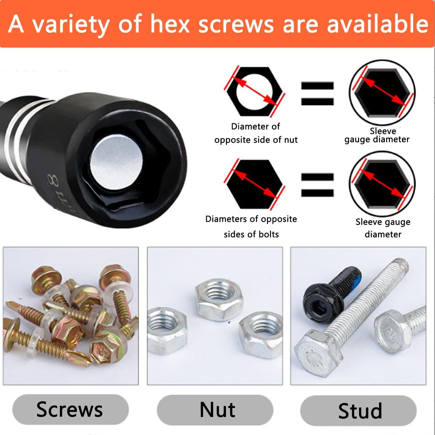 Juego de 5 Piezas de Destornillador de Tuerca XFH 8mm