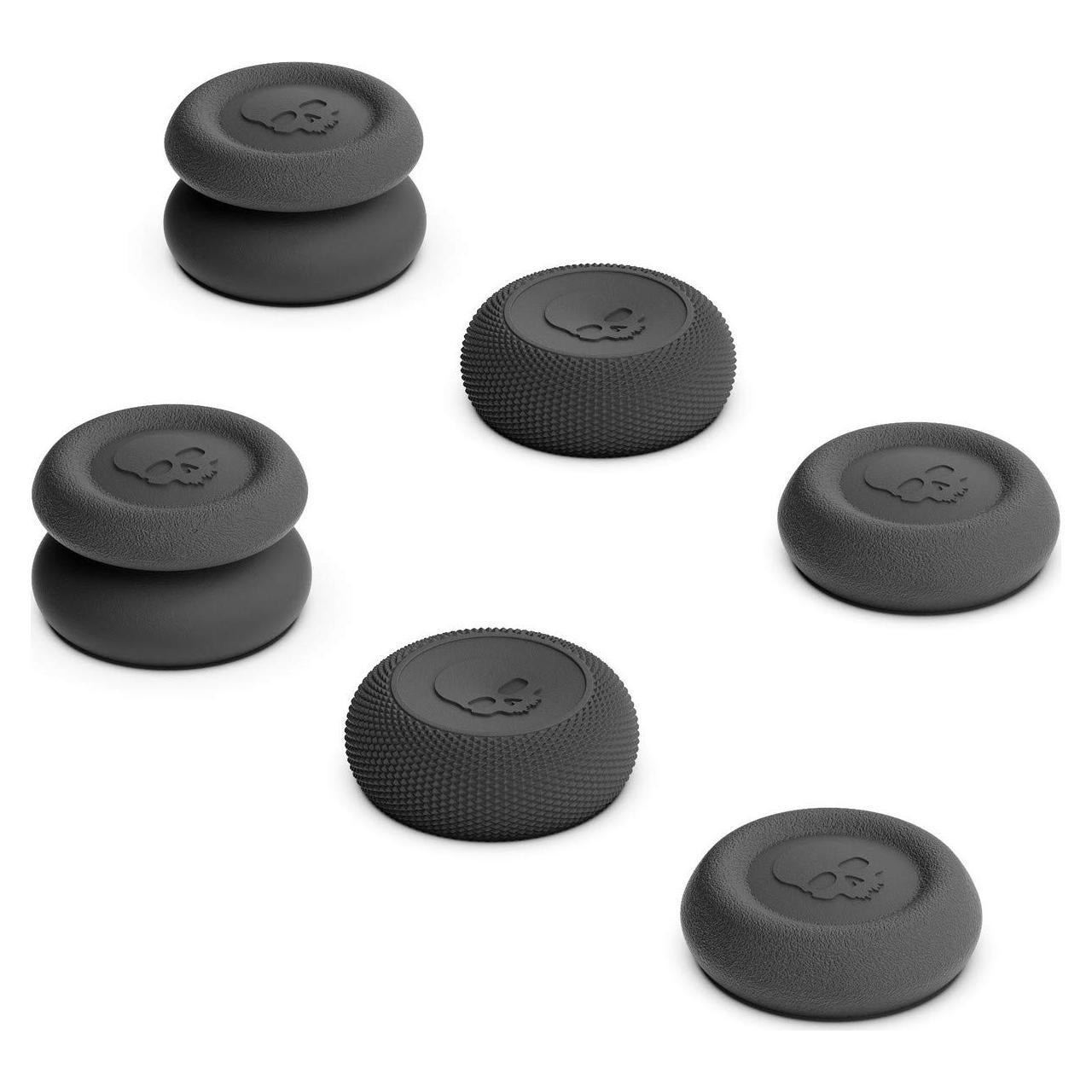 Agarres de Pulgar Skull & Co. para Controlador Pro Nintendo Switch y PS4/PS5 - Negro, 6 Piezas