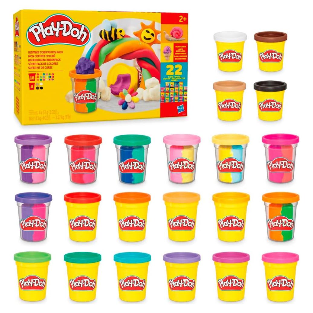 Play-Doh 22 Latas de Colores Variados 2 y 4 Oz para Niños