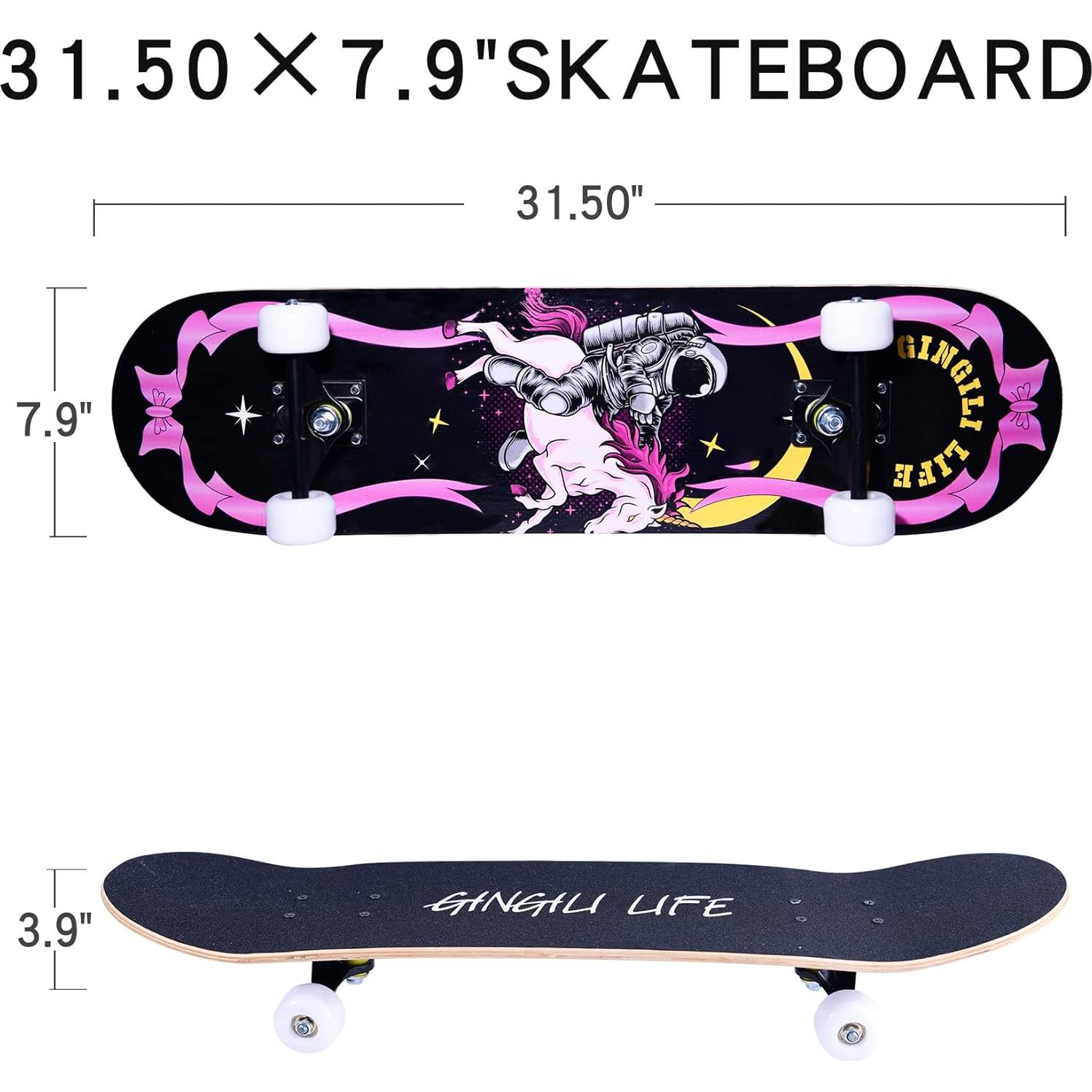 Skateboard Gingili Life 31'' Arce 7 capas para todos