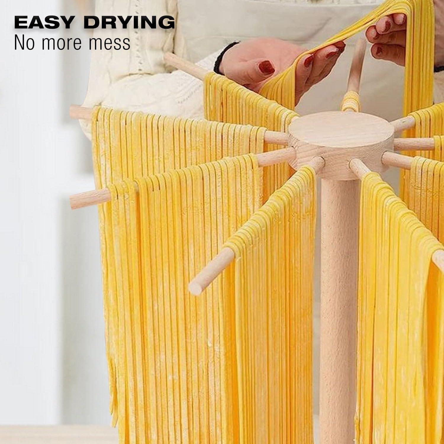 Soporte para Secar Pasta AITRAI de Madera Grande con 9 Mangos