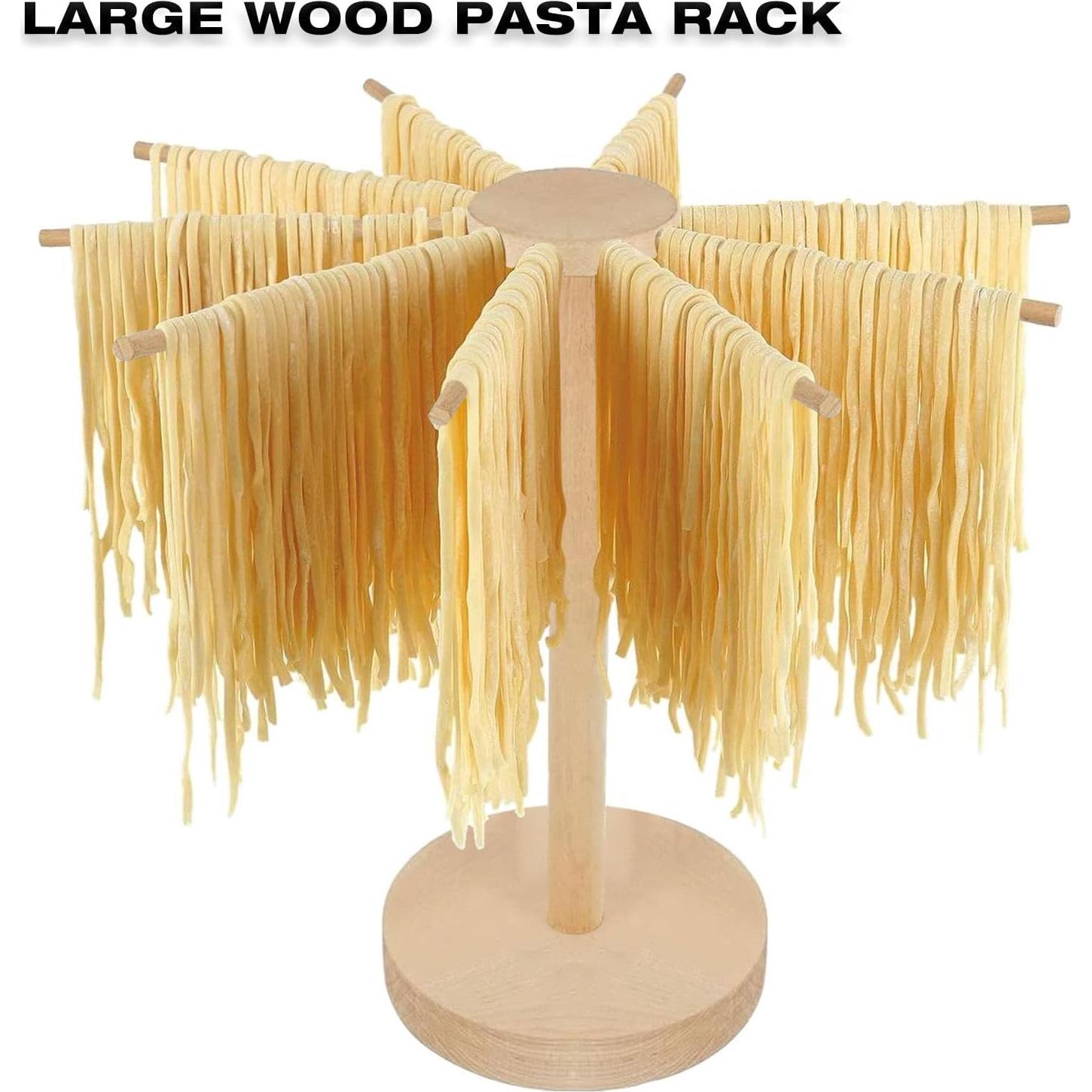 Soporte para Secar Pasta AITRAI de Madera Grande con 9 Mangos