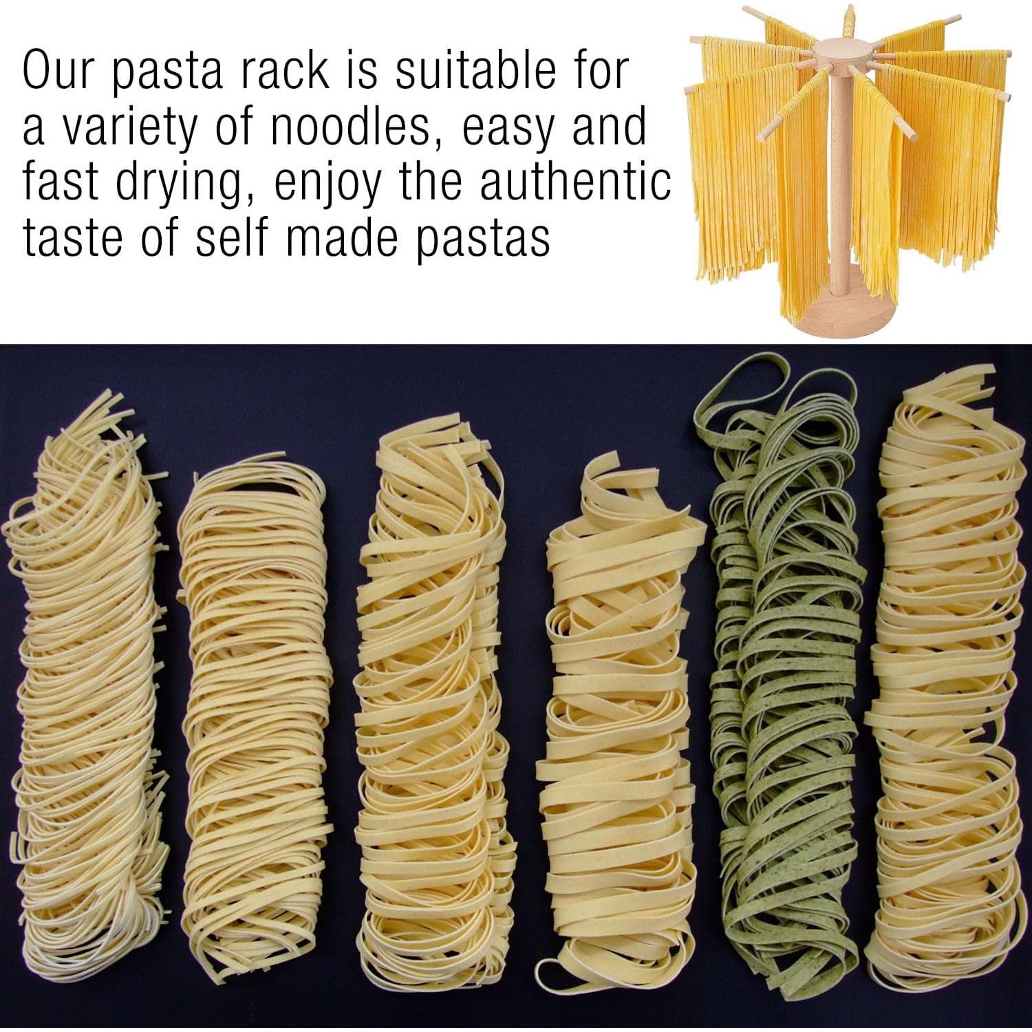 Soporte para Secar Pasta AITRAI de Madera Grande con 9 Mangos