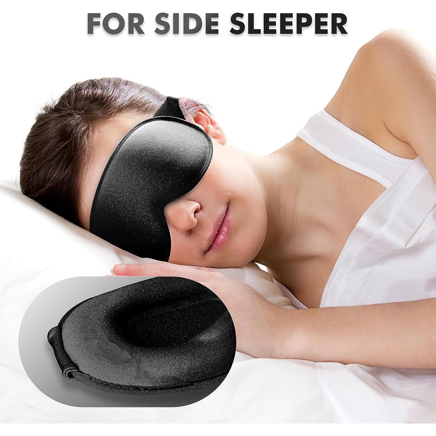 Máscara de Sueño 3D Albatross para Bloqueo de Luz - Negro