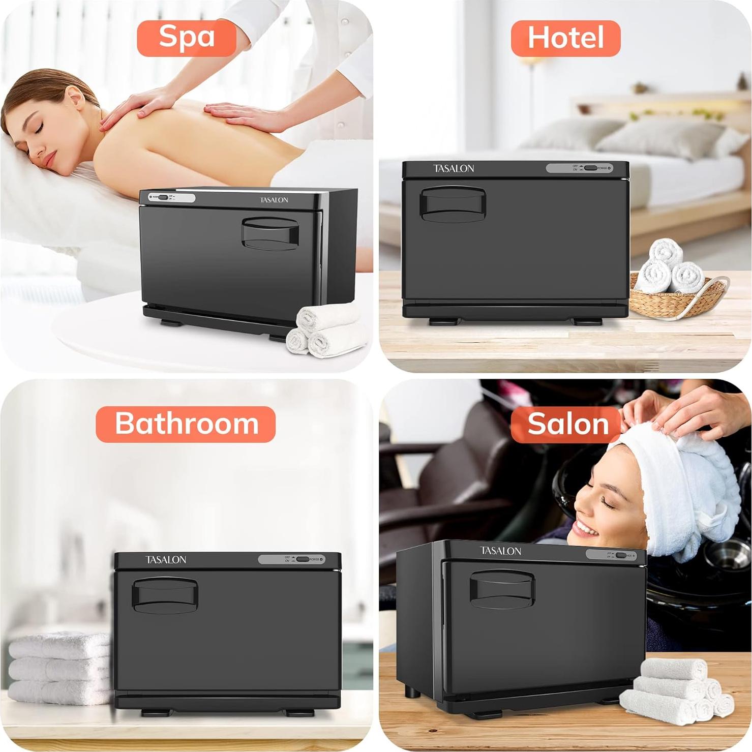 Calentador de Toallas TASALON 8L Profesional Negro - Spa y Hogar