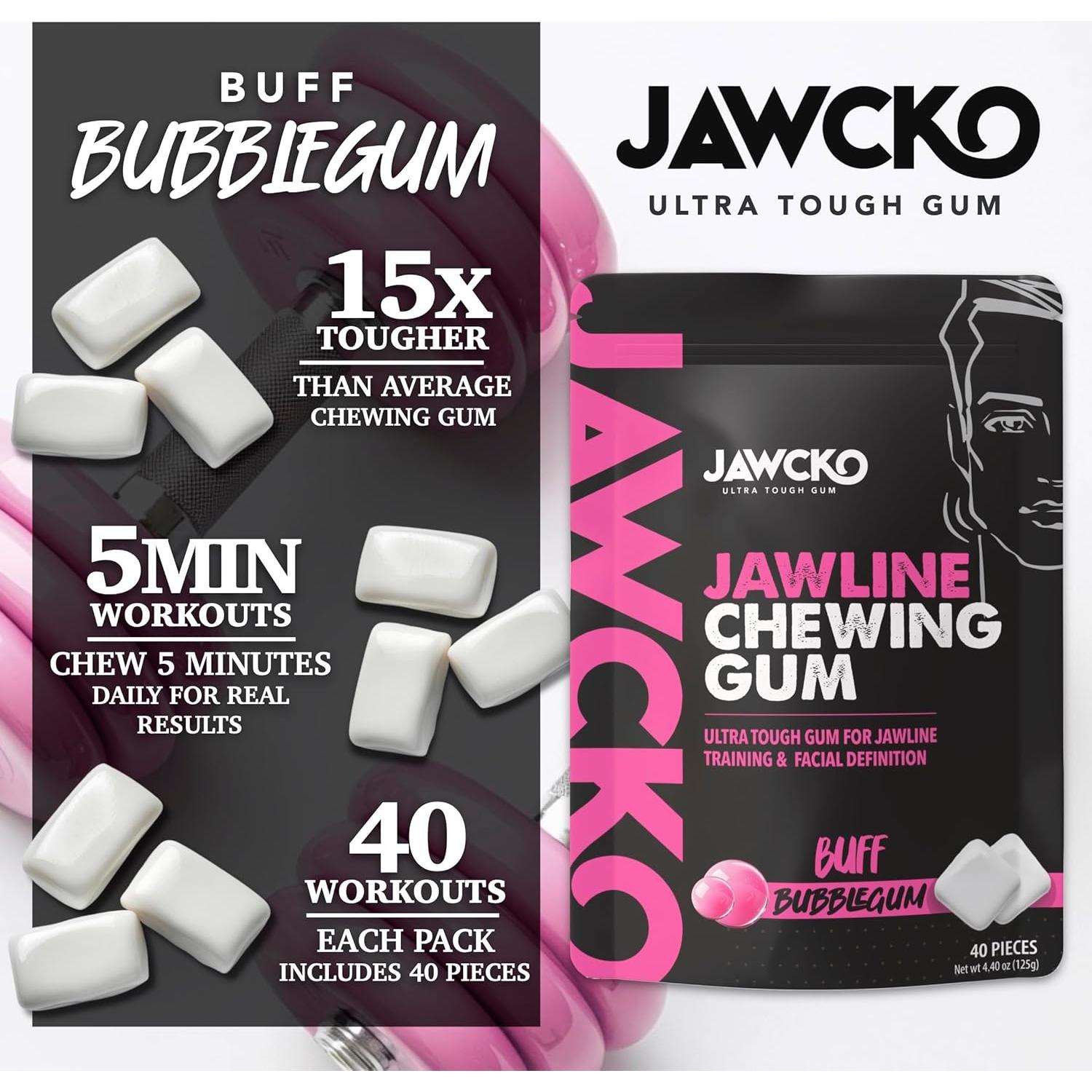 Chicle Ultra Resistente JAWCKO para Mandíbula - 40 Piezas