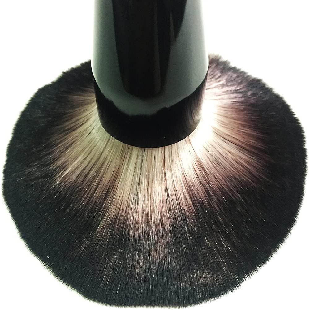 Large Size Luxurious Premium Kabuki Brush Mink Makeup Brushes Powder Brush Foundation Brush Blush Brush Face Blender Brush Mineral Blending Buffing Brush Multi-function Cosmetics Tools Full Coverage (Black)