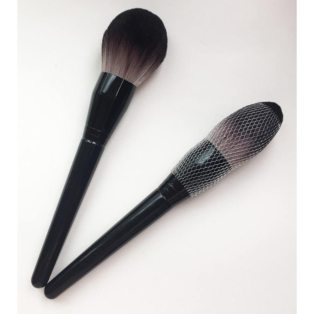 Large Size Luxurious Premium Kabuki Brush Mink Makeup Brushes Powder Brush Foundation Brush Blush Brush Face Blender Brush Mineral Blending Buffing Brush Multi-function Cosmetics Tools Full Coverage (Black)