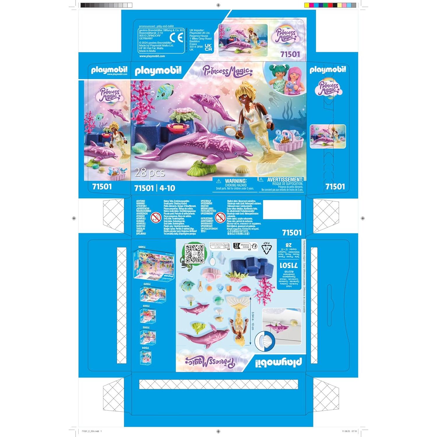 Sirena Playmobil 71501 con Delfines y Accesorios