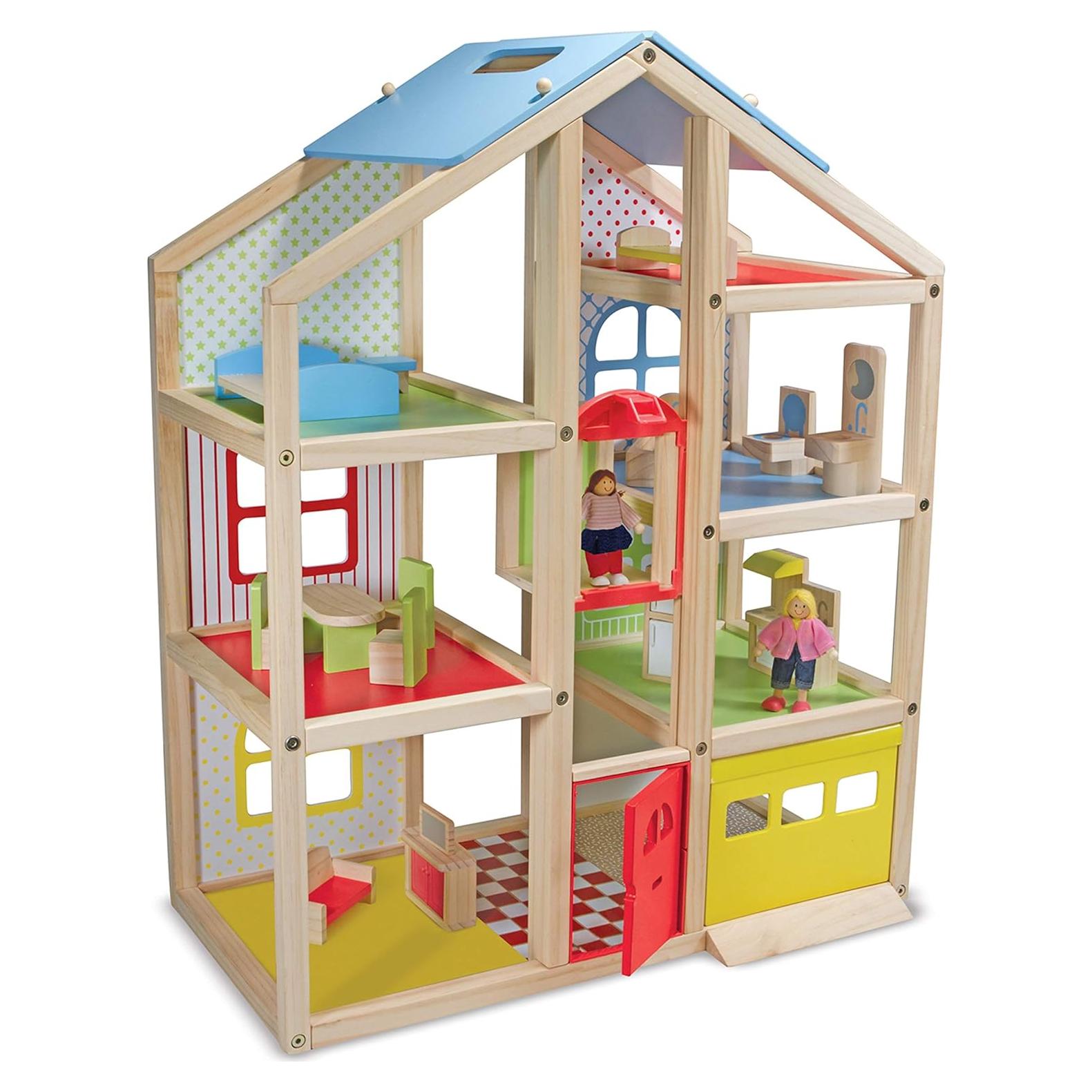 Casa de Muñecas de Madera Melissa & Doug 1:12 con Muebles