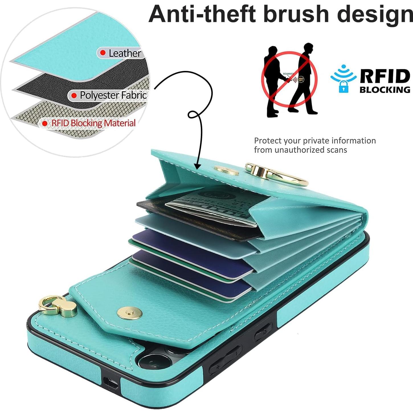 Funda Asuwish para Samsung Galaxy S24 Plus con RFID Verde