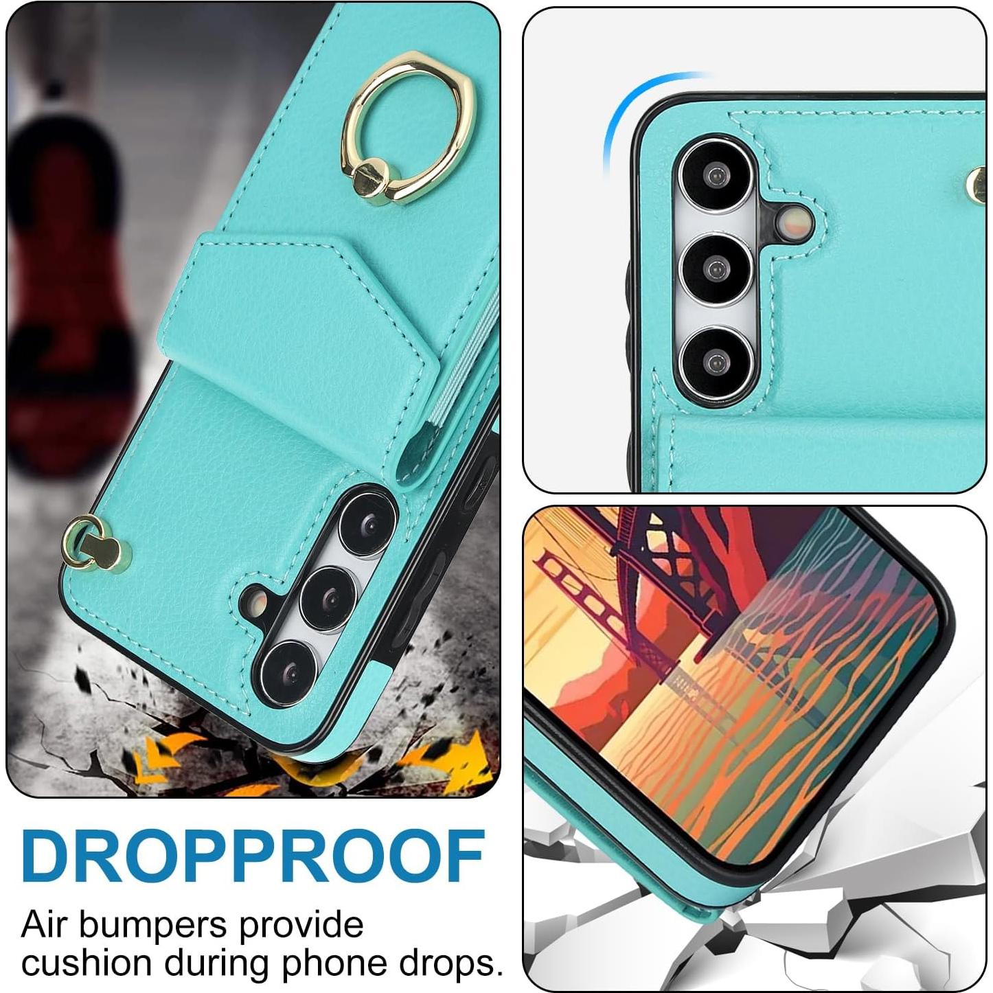 Funda Asuwish para Samsung Galaxy S24 Plus con RFID Verde