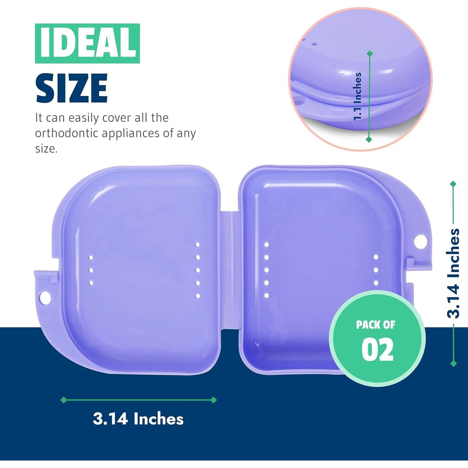 Estuche para Retenedores Mrs. Odonto - Paquete de 2 - Higiénico