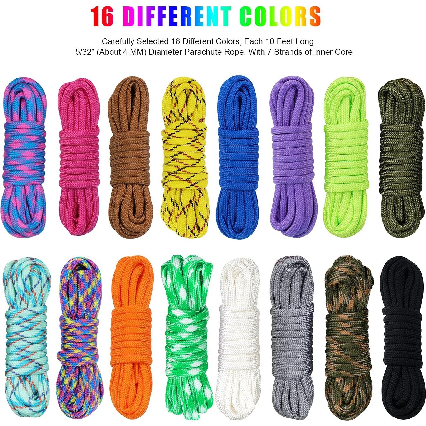 Kit de Manualidades Paracord HOMBRES LOBO 16 Colores 3.05m