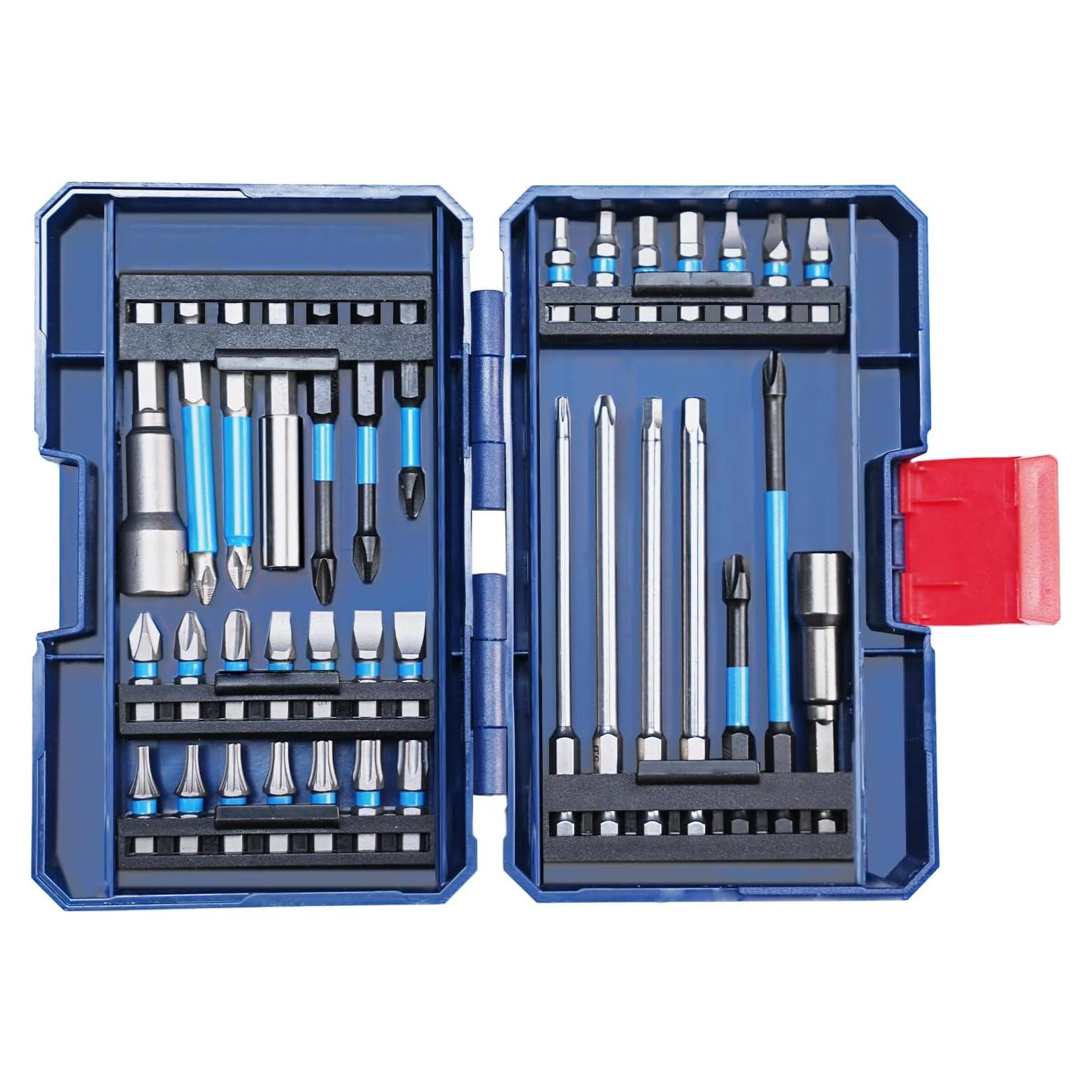 NAWIN Impact Driver Bit Set,35 Piece Screwdriver Bit Set,Impact Tough Screwdriving Bit Set