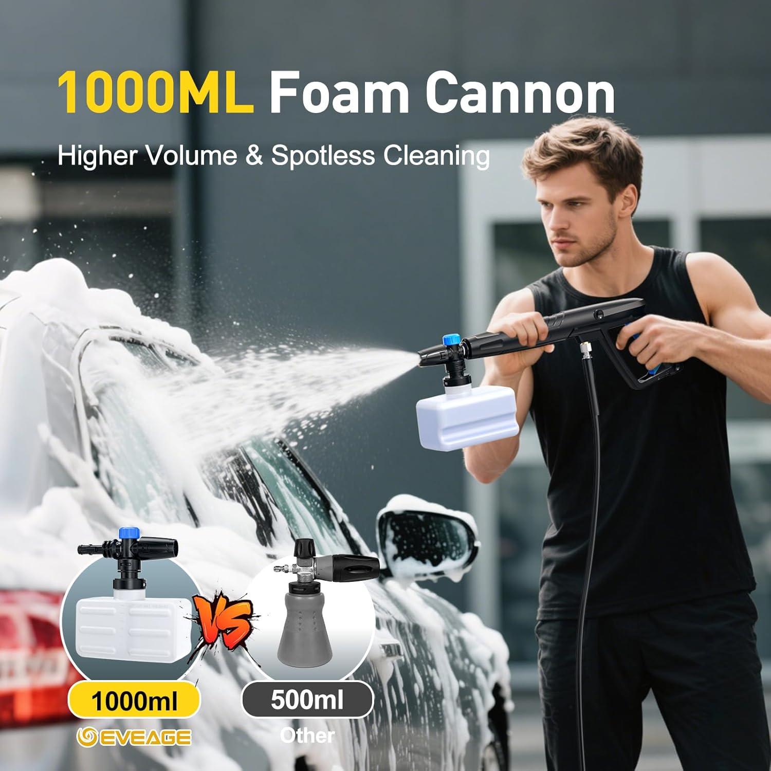 Lavadora a Presión EVEAGE 4200 PSI 10.6 L/min con Caño de Espuma