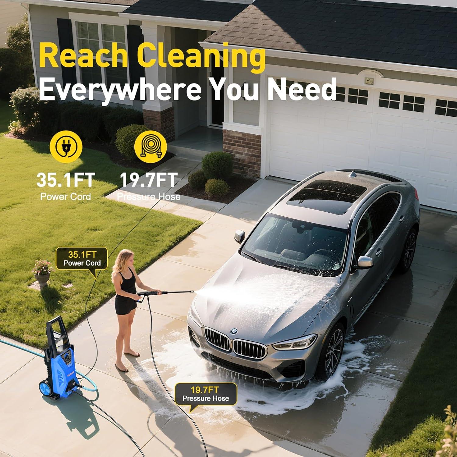 Lavadora a Presión EVEAGE 4200 PSI 10.6 L/min con Caño de Espuma