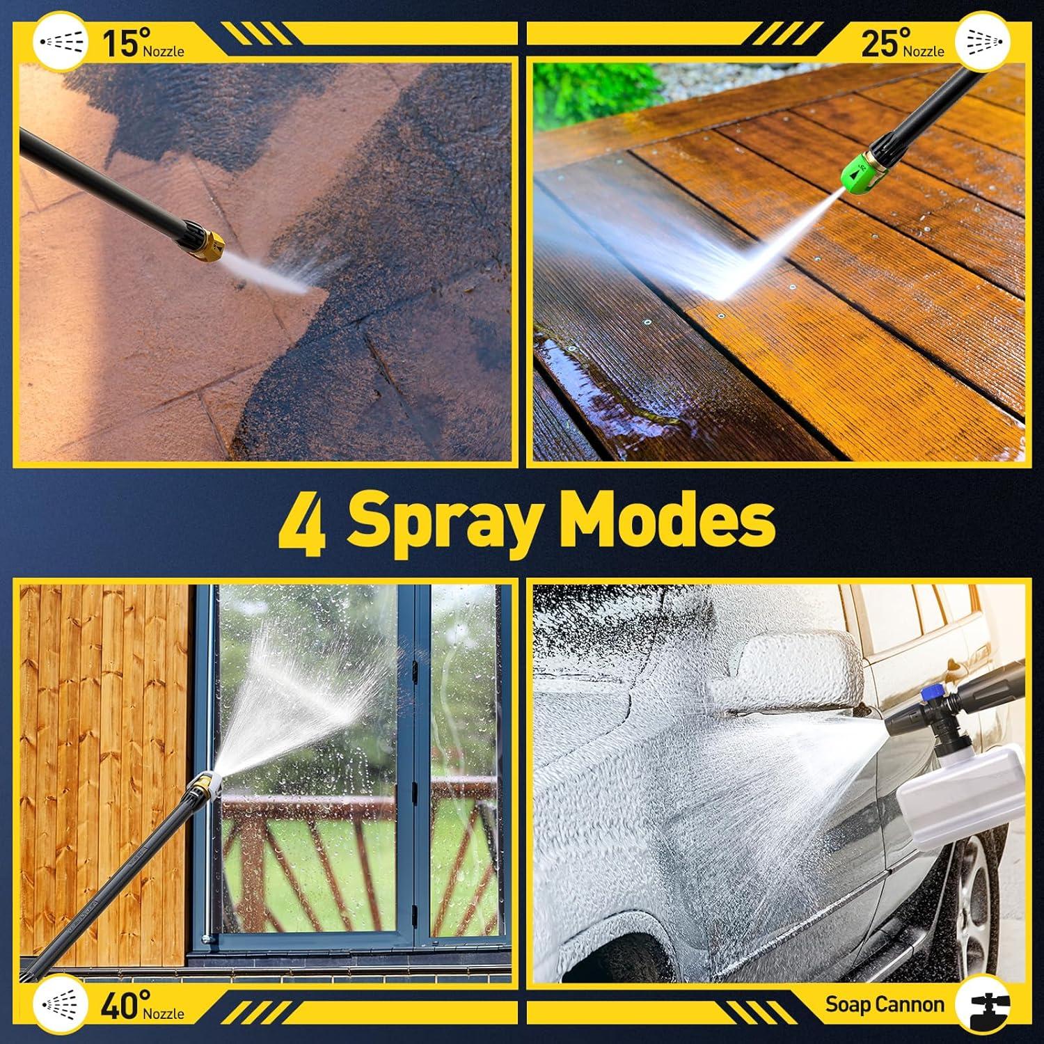 Lavadora a Presión EVEAGE 4200 PSI 10.6 L/min con Caño de Espuma