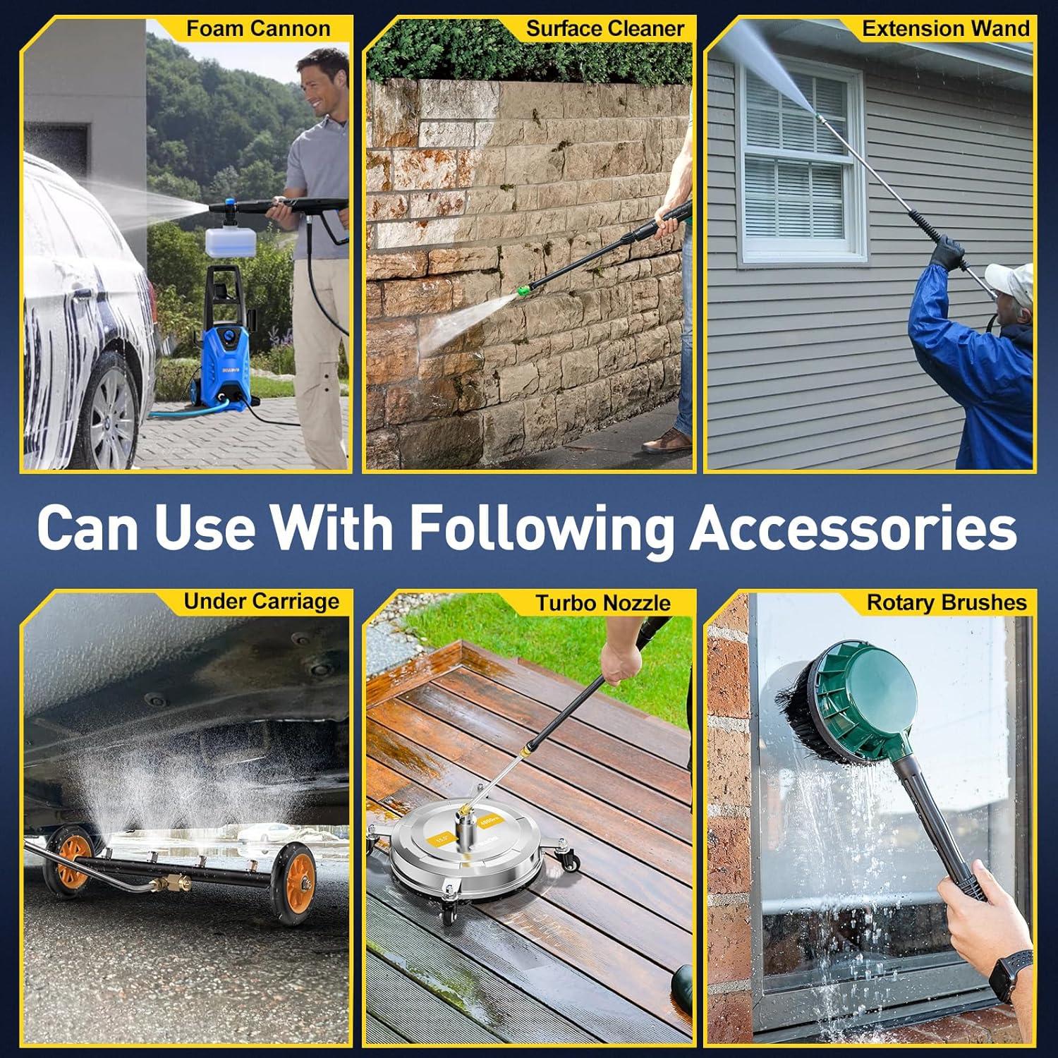 Lavadora a Presión EVEAGE 4200 PSI 10.6 L/min con Caño de Espuma