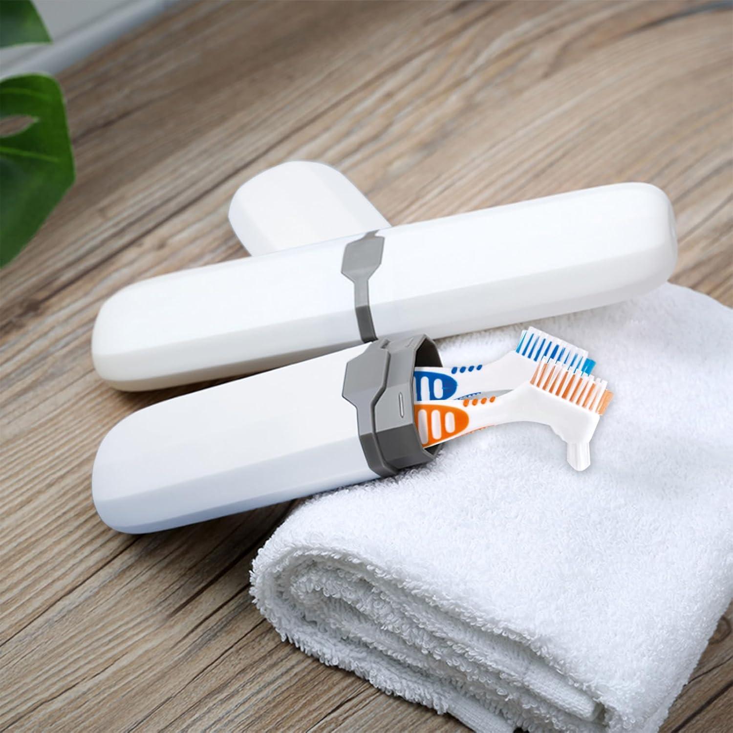 Cepillo de Dentaduras Ceonam 2 Piezas con Estuche Blanco