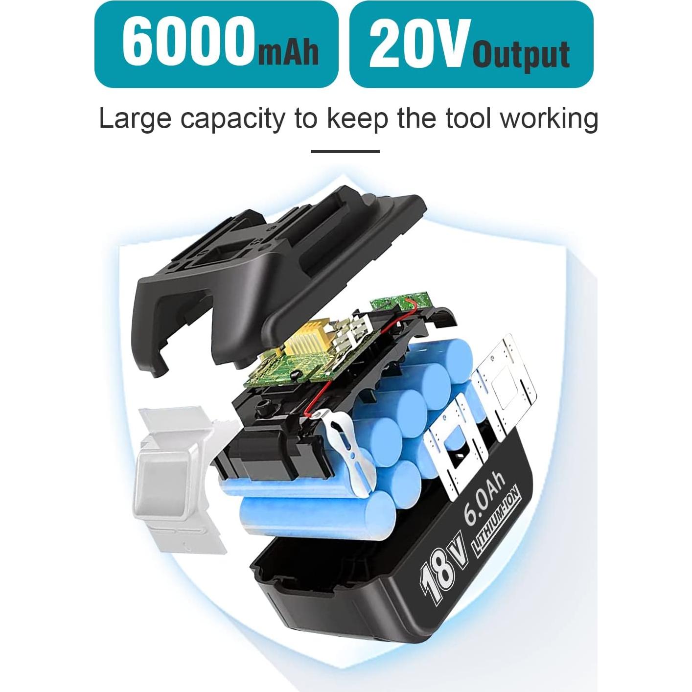 Batería de Reemplazo Makita 18V 6.0Ah 4 Unidades Aptooler