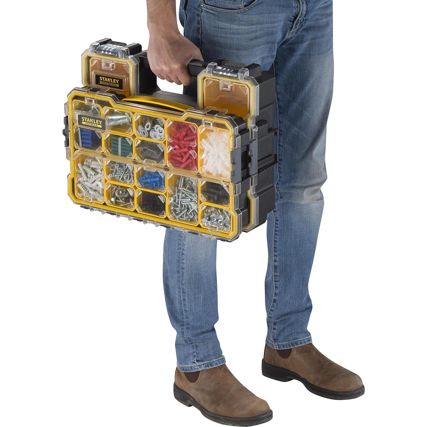 Stanley FMST1-75779 Fatmax Pro 2/3 Shallow Organiser - Black (1-Piece)