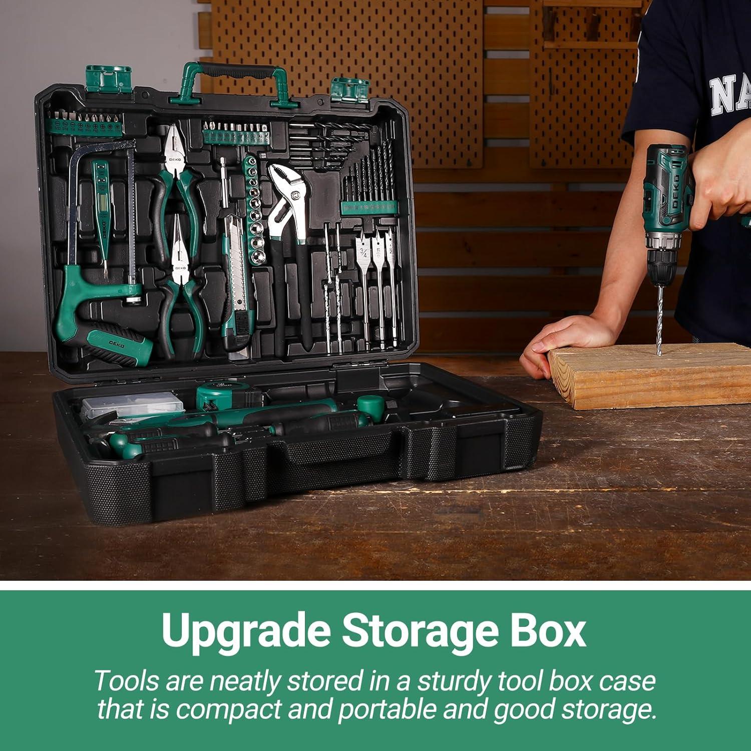 Juego de Herramientas DEKOPRO 20V con Taladro Inalámbrico y Destornillador