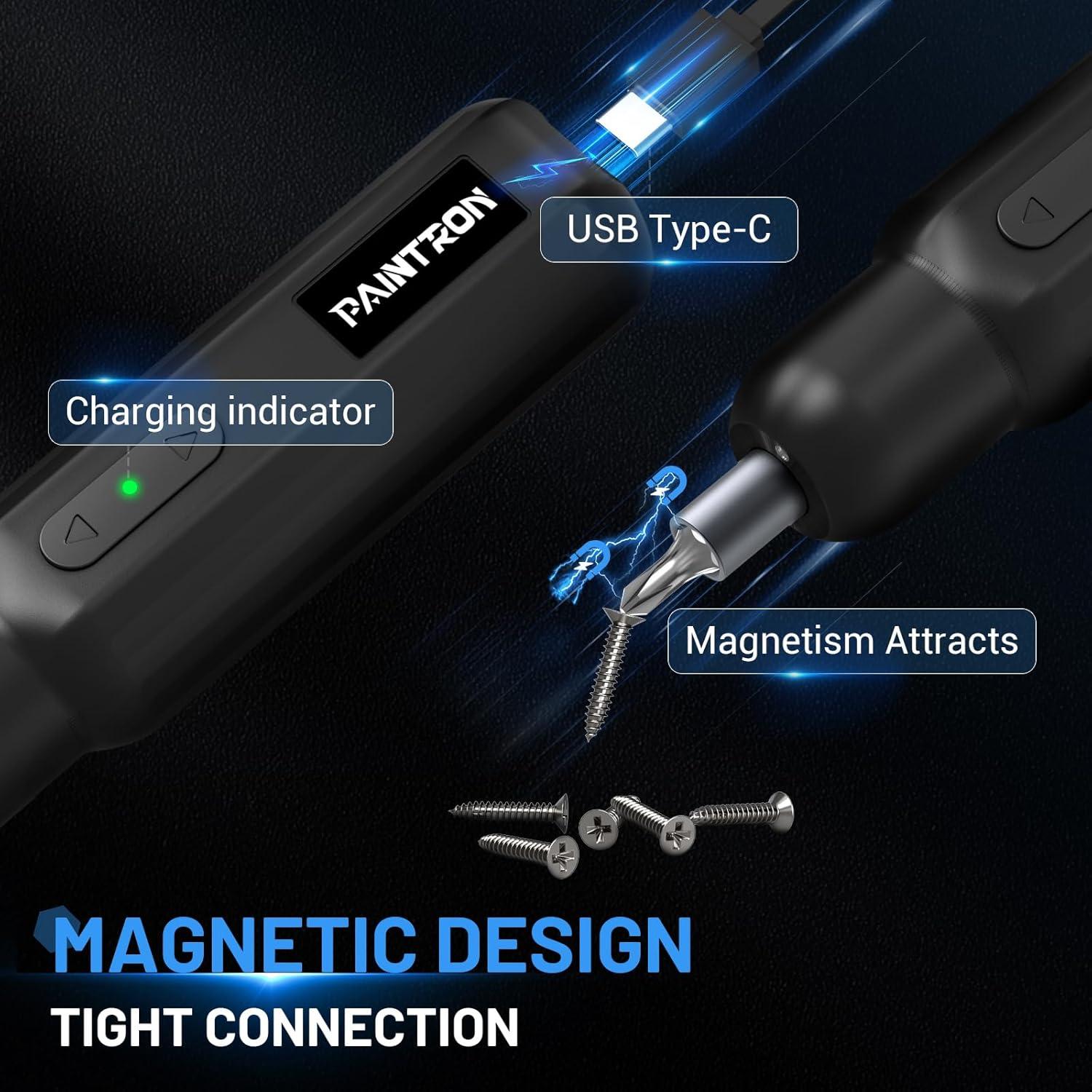 Destornillador Eléctrico Inalámbrico LUFF 4V 250 RPM con Accesorios