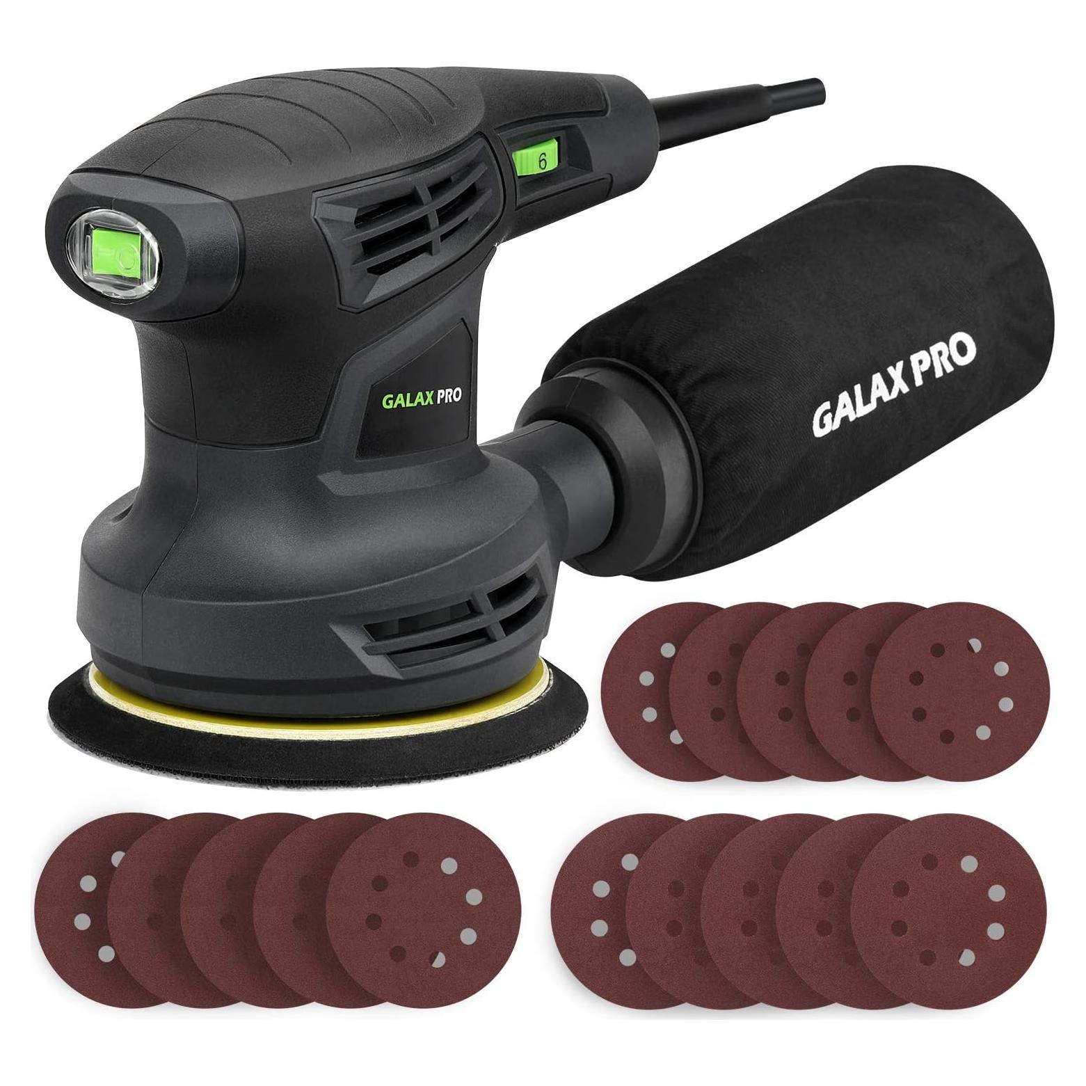 Lijadora Orbital Eléctrica GALAX PRO 280W 125mm con Discos