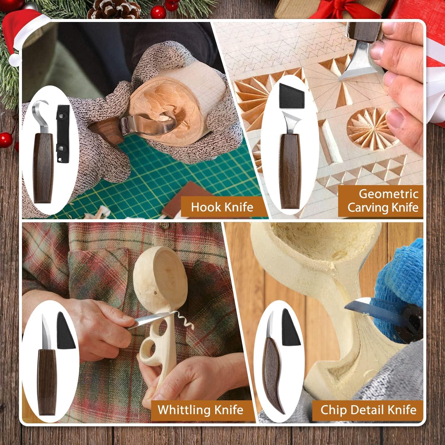 Kit de Tallado en Madera 22PCS con Guantes Anticorte